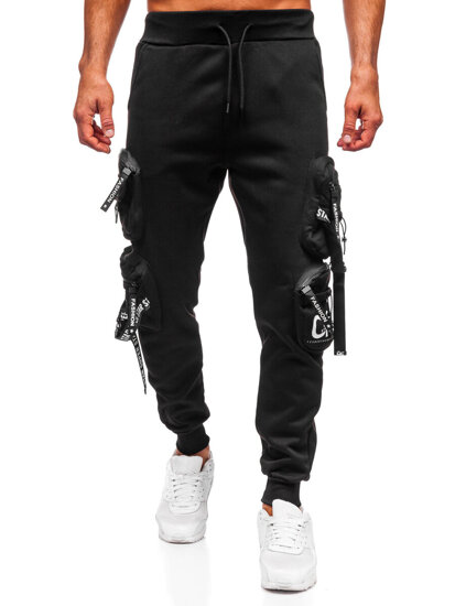 Men’s Warm Cargo Joggers Black Bolf HSS350