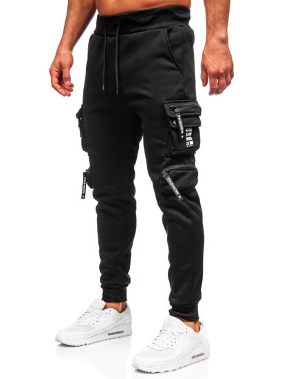 Men’s Warm Cargo Joggers Black Bolf HSS361