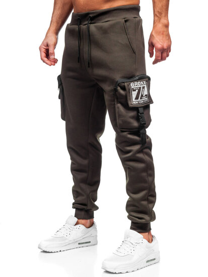 Men’s Warm Cargo Joggers Green Bolf K23