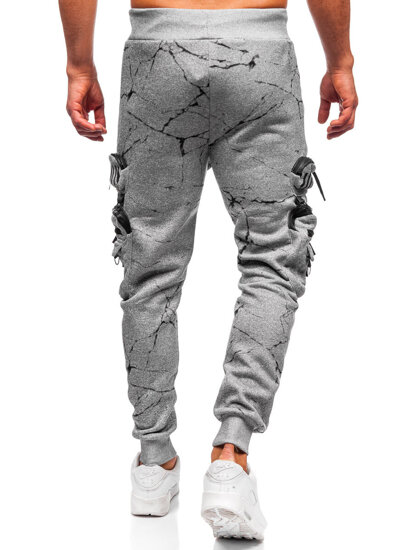 Men’s Warm Cargo Joggers Grey Bolf HSS339