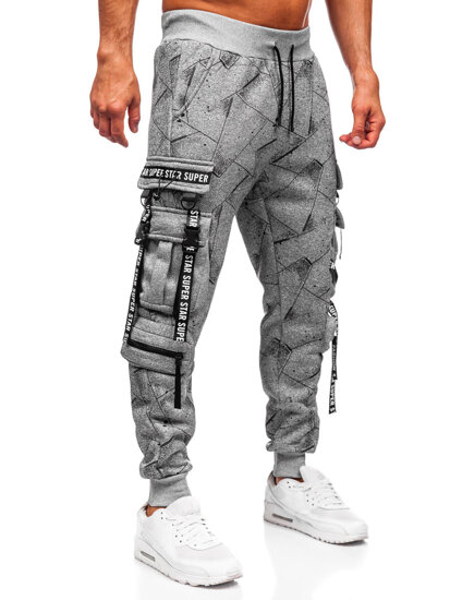 Men’s Warm Cargo Joggers Grey Bolf HSS340