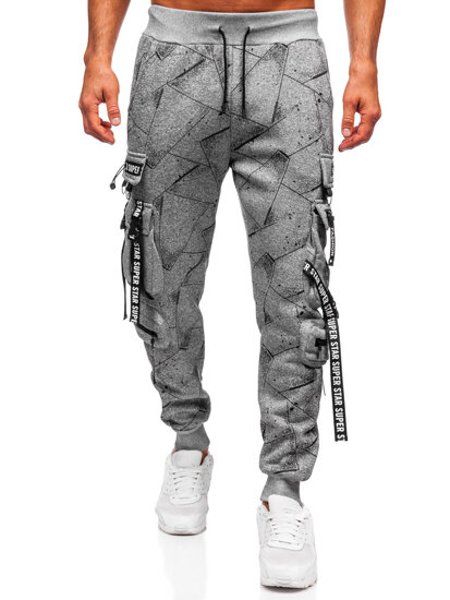 Men’s Warm Cargo Joggers Grey Bolf HSS340