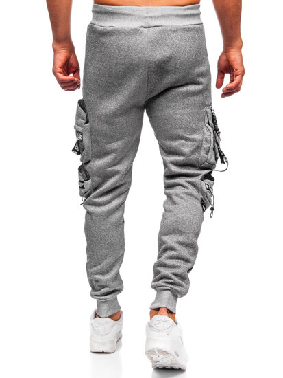 Men’s Warm Cargo Joggers Grey Bolf HSS342