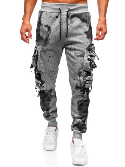 Men’s Warm Cargo Joggers Grey Bolf HSS342