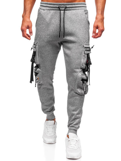 Men’s Warm Cargo Joggers Grey Bolf HSS347