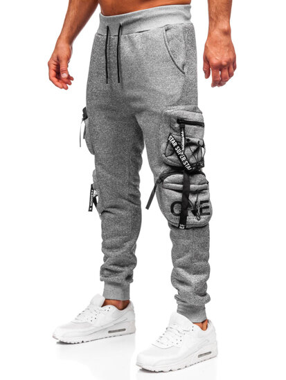 Men’s Warm Cargo Joggers Grey Bolf HSS350