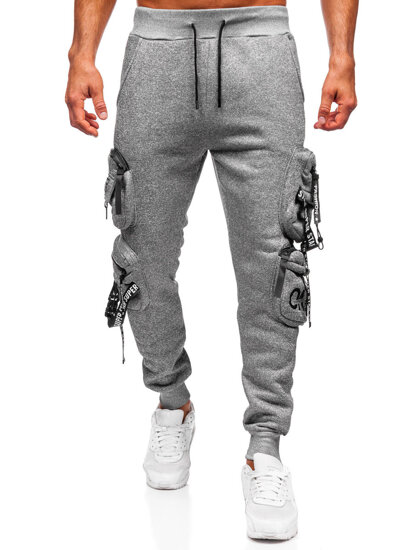 Men’s Warm Cargo Joggers Grey Bolf HSS350