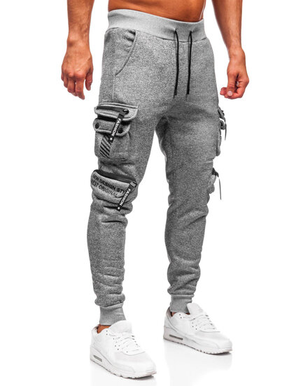 Men’s Warm Cargo Joggers Grey Bolf HSS361