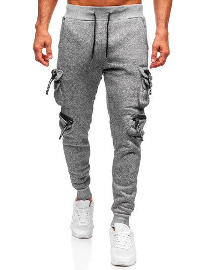 Men’s Warm Cargo Joggers Grey Bolf HSS361