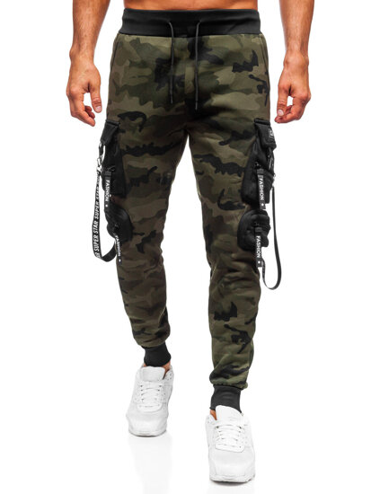 Men’s Warm Cargo Joggers Khaki Bolf HSS112