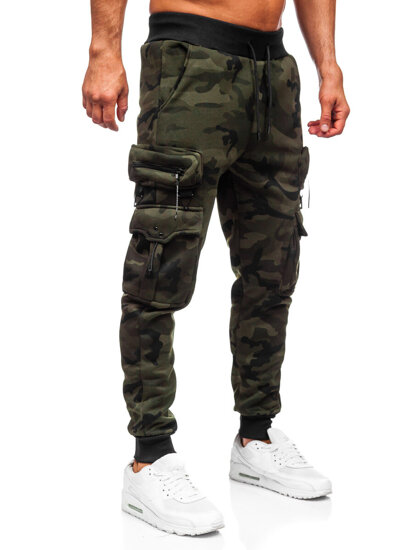 Men’s Warm Cargo Joggers Khaki Bolf HSS353