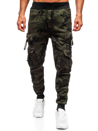 Men’s Warm Cargo Joggers Khaki Bolf HSS353