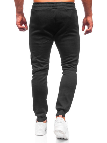 Men's Warm Cargo Sweatpants Black Bolf HW2173