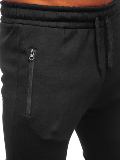 Men's Warm Cargo Sweatpants Black Bolf HW2176