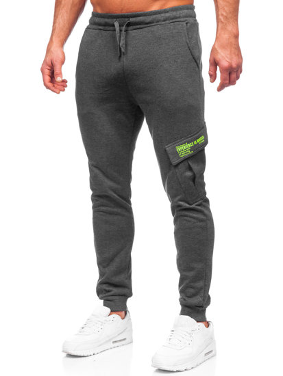 Men's Warm Cargo Sweatpants Graphite Bolf HW2173