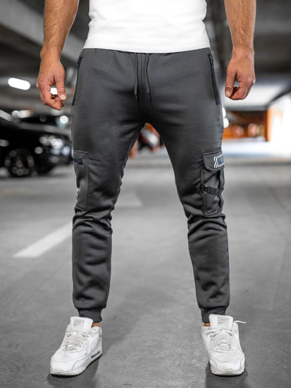 Men's Warm Cargo Sweatpants Graphite Bolf HW2206