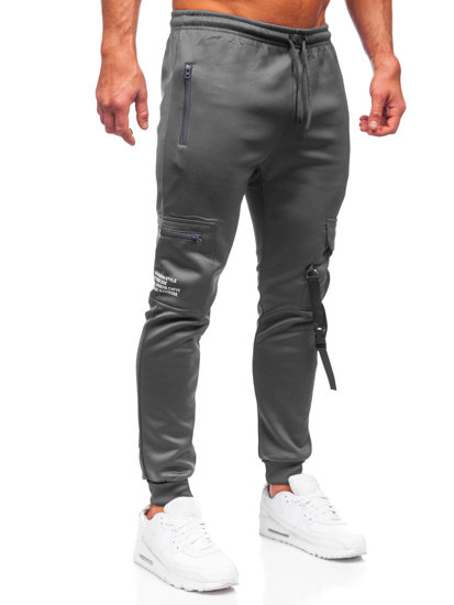 Men's Warm Cargo Sweatpants Graphite Bolf HW2206