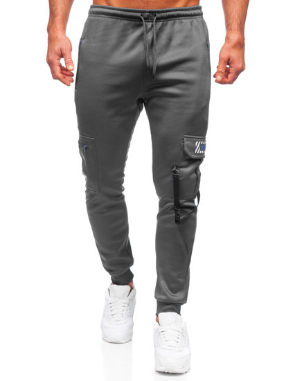 Men's Warm Cargo Sweatpants Graphite Bolf HW2206