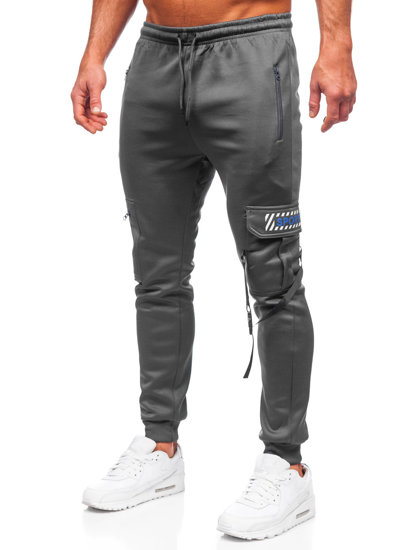 Men's Warm Cargo Sweatpants Graphite Bolf HW2206