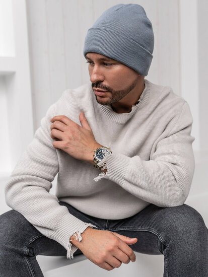 Men's Warm Winter Beanie Grey YW09004M