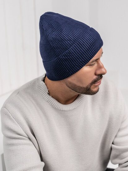 Men’s Warm Winter Beanie Navy Blue Bolf 387043