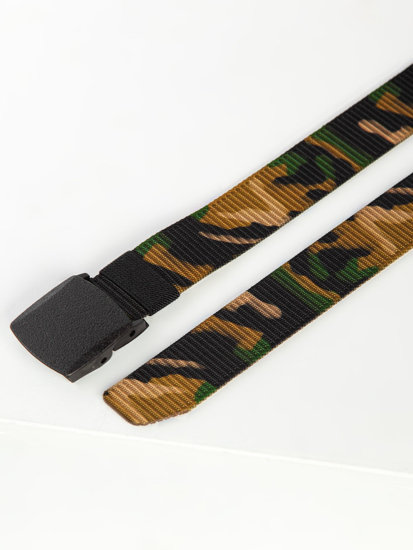 Men's Webbing Belt Camo-Brown Bolf 979