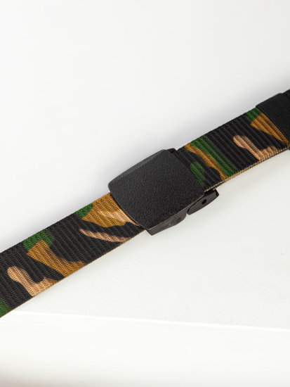 Men's Webbing Belt Camo-Brown Bolf 979