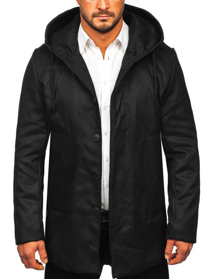 Men's Winter Coat with Hood Black Bolf 79B3-197