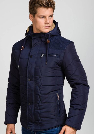 Men's Winter Jacket Navy Blue Bolf 1673