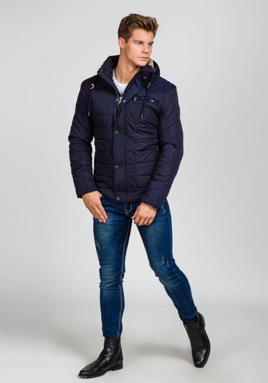 Men's Winter Jacket Navy Blue Bolf 1673