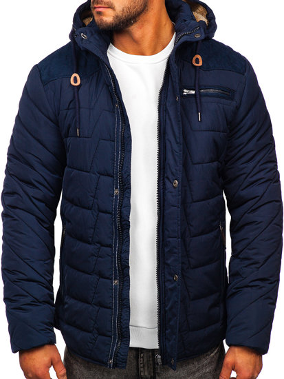 Men's Winter Jacket Navy Blue Bolf 1673