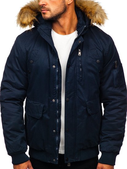 Men's Winter Jacket Navy Blue Bolf 1778