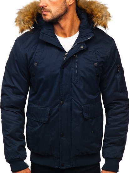 Men's Winter Jacket Navy Blue Bolf 1778