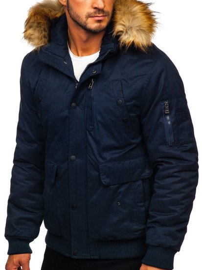 Men's Winter Jacket Navy Blue Bolf 1778