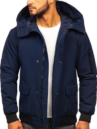 Men's Winter Jacket Navy Blue Bolf 2019005