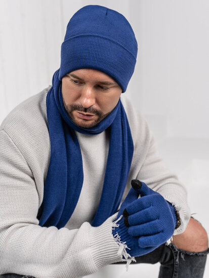 Men's Winter Pack - Beanie, Scarf, Gloves Cobalt Bolf 2025007