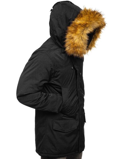 Men's Winter Parka Alaska Jacket Black Bolf HZ8109