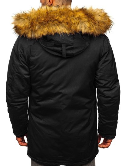 Men's Winter Parka Alaska Jacket Black Bolf HZ8109