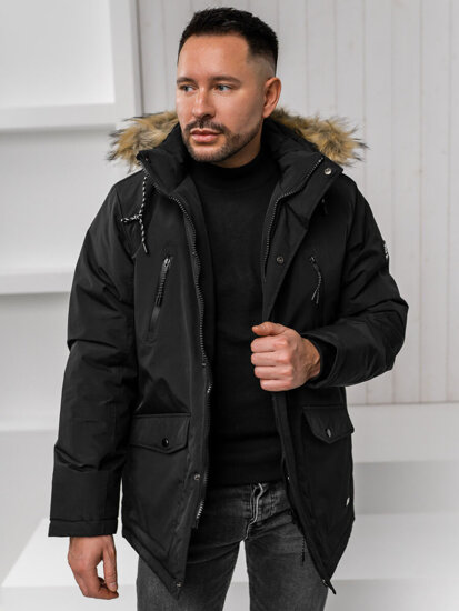 Men’s Winter Parka Alaska Jacket Black Bolf WX032A1