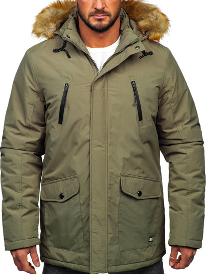 Men's Winter Parka Alaska Jacket Khaki Bolf WX032B