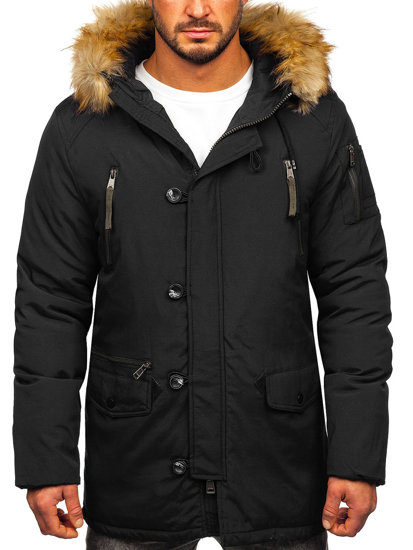 Men's Winter Parka Jacket Black Bolf 1795 