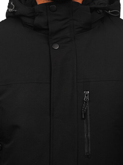 Men's Winter Parka Jacket Black Bolf 22M323