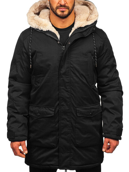 Men's Winter Parka Jacket Black Bolf 5M120