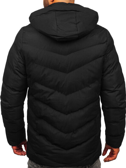 Men's Winter Parka Jacket Black Bolf 5M3135