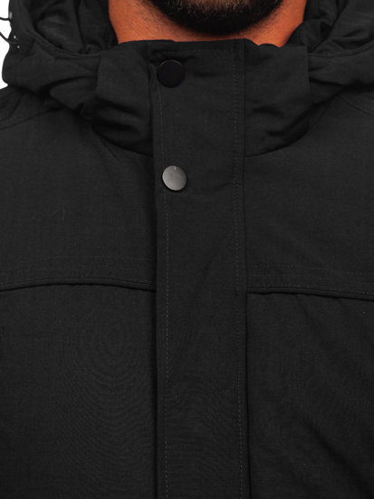 Men's Winter Parka Jacket Black Bolf 5M713