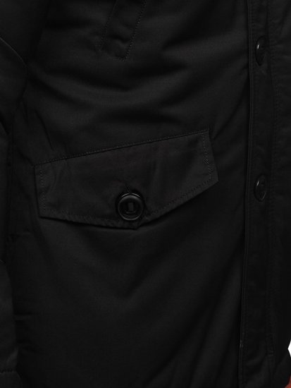 Men's Winter Parka Jacket Black Bolf JK355