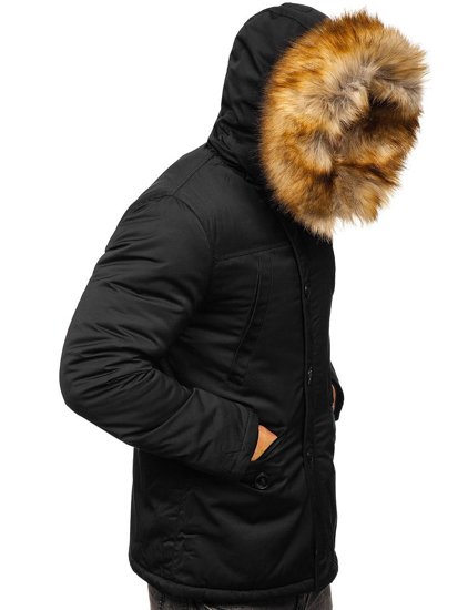 Men's Winter Parka Jacket Black Bolf JK355