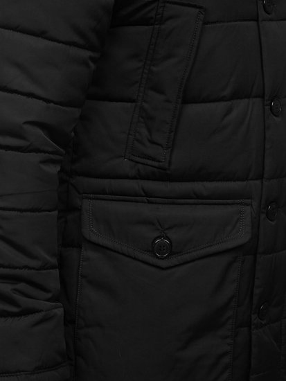 Men's Winter Parka Jacket Black Bolf JK361