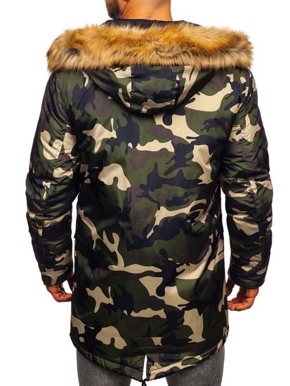 Men's Winter Parka Jacket Camo-Green Bolf 1968