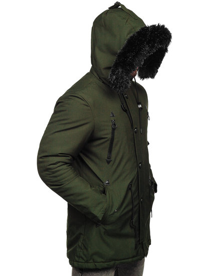 Men's Winter Parka Jacket Green Bolf 1068